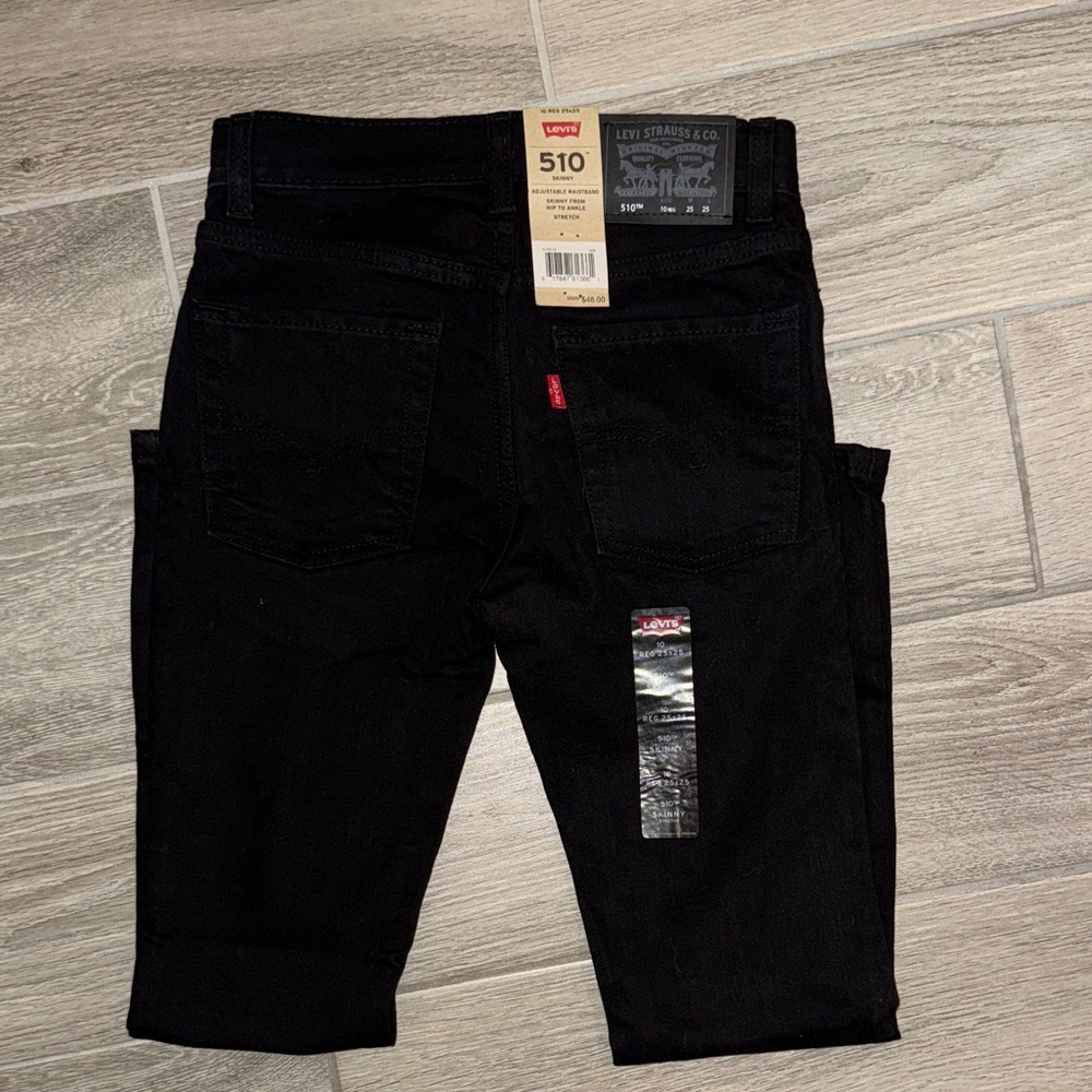 Levi's Kids Jet Black Skinny Jeans